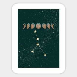 Cancer zodiac Moon phases Sticker